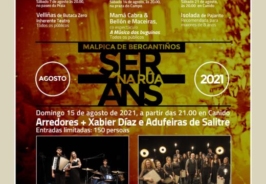 Teatro, música e cultura para toda a familia no mes de agosto en Malpica cos ‘Seráns na rúa’